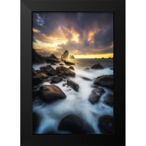 Hole Black Modern Wood Framed Art Print by Martin Castan, David