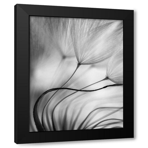 Lean On Me Black Modern Wood Framed Art Print with Double Matting by Or, Keren