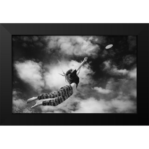 Yes You Can Black Modern Wood Framed Art Print by Salgado Gispert, Gloria