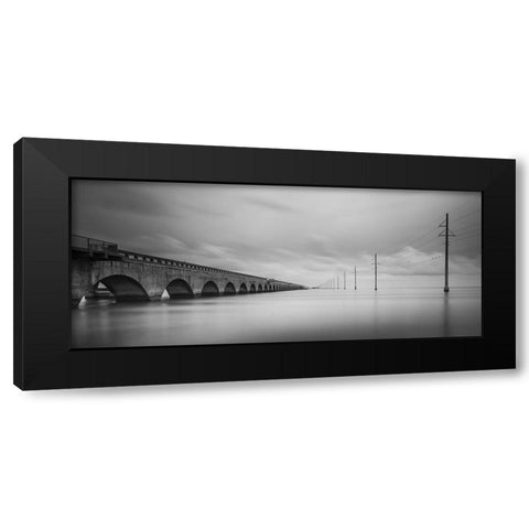 Birds Talking Black Modern Wood Framed Art Print by Lionse, Art