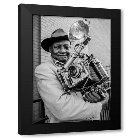 Mr.Louis Mendes/NYC-USA Street Photography Icon Black Modern Wood Framed Art Print with Double Matting by ML Spiegel, Hans