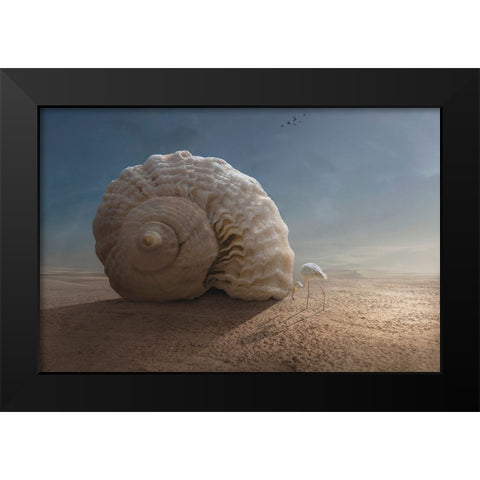 Whats Inside Black Modern Wood Framed Art Print by Almawash, Sulaiman