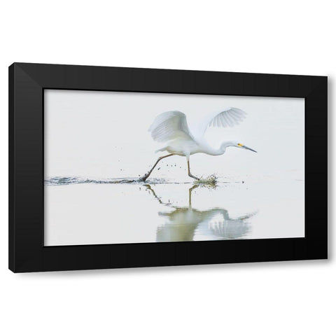 Untitled Black Modern Wood Framed Art Print with Double Matting by Tian, Xiaobing