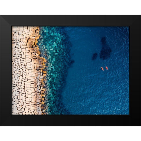 From Above Ii Black Modern Wood Framed Art Print by Carrillo Lopez, Antonio