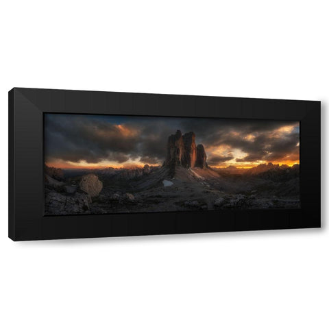 _^^^_ Black Modern Wood Framed Art Print with Double Matting by Martin Castan, David