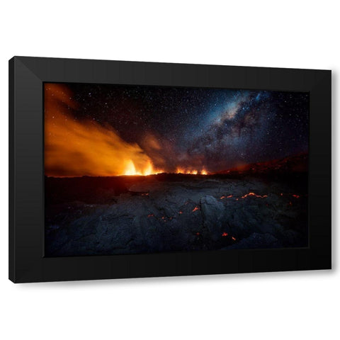 Fire And Sky !!! Black Modern Wood Framed Art Print by Gabriel, Barathieu