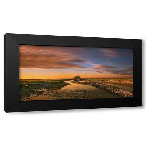 Saint-Michel.... Black Modern Wood Framed Art Print with Double Matting by Browko, Krzysztof