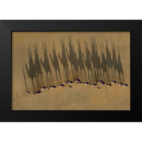 A Journey Of Shadows Black Modern Wood Framed Art Print by Wolbers, Louise