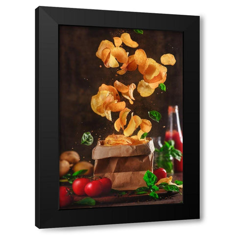 Comfort Food For Stormy Weather Black Modern Wood Framed Art Print by Belenko, Dina