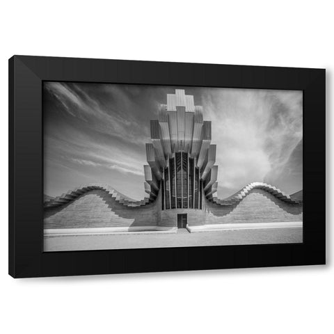 Ysios Winery Black Modern Wood Framed Art Print by Vangindertael, Luc