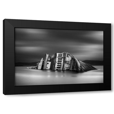 The Song Of The Sirens Black Modern Wood Framed Art Print with Double Matting by Vasiliadis, Chris