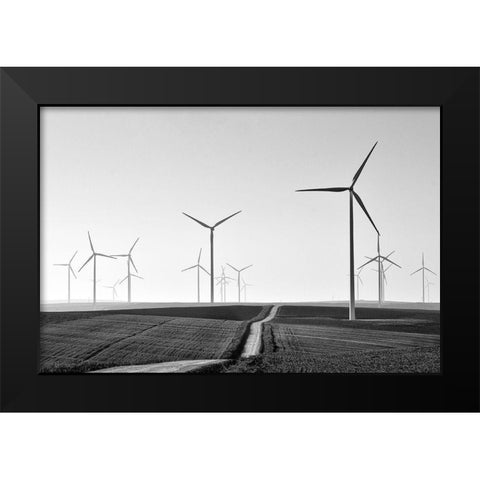 Winding Black Modern Wood Framed Art Print by Avramescu, Emilian