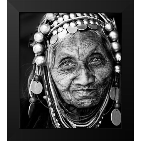 Amazing Face Black Modern Wood Framed Art Print by Pearson, Wayne