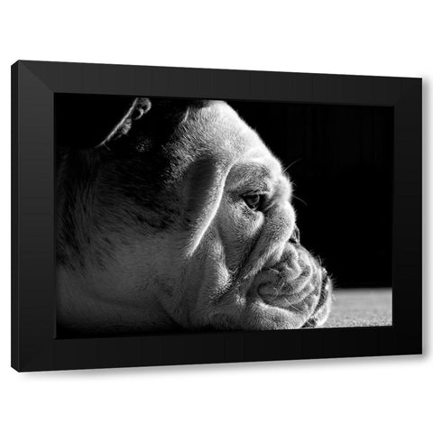 Between The Folds Black Modern Wood Framed Art Print by Melnotte, Mike