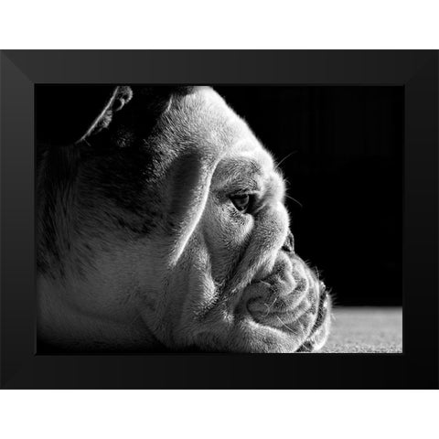 Between The Folds Black Modern Wood Framed Art Print by Melnotte, Mike