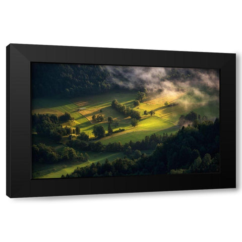 Light And Shadow Black Modern Wood Framed Art Print with Double Matting by Krivec, Ales