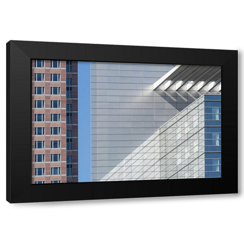 Facades Black Modern Wood Framed Art Print with Double Matting by Bauer, Andreas