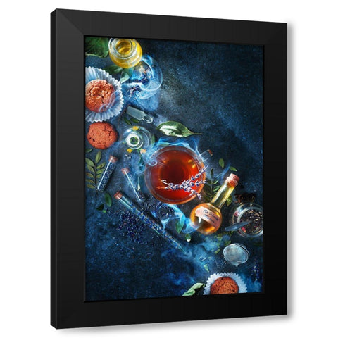 No Worries Mixture Black Modern Wood Framed Art Print with Double Matting by Belenko, Dina