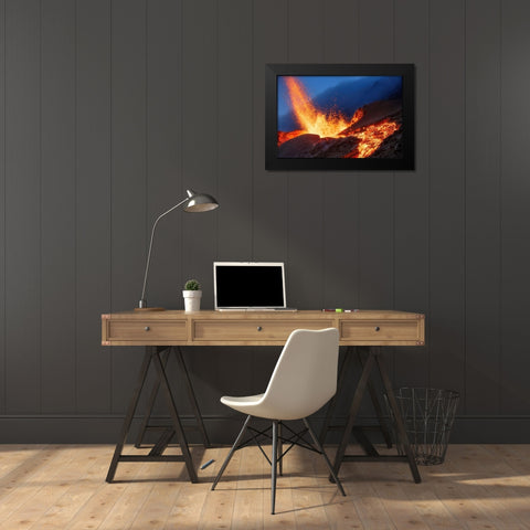 Hot Landscape Black Modern Wood Framed Art Print by Gabriel, Barathieu