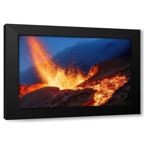 Hot Landscape Black Modern Wood Framed Art Print by Gabriel, Barathieu