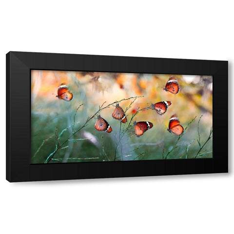 Family Black Modern Wood Framed Art Print by Ozturk, Mustafa