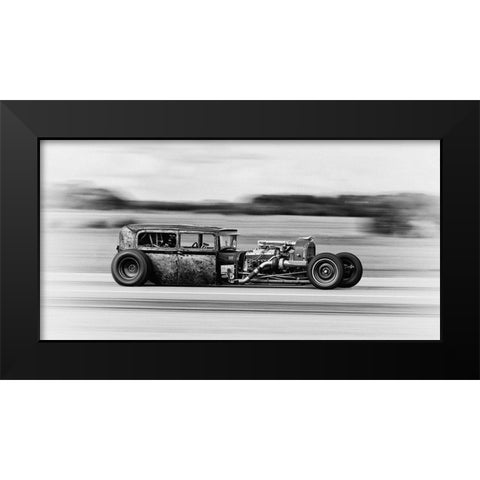 Lowrider Black Modern Wood Framed Art Print by Londal, Leif