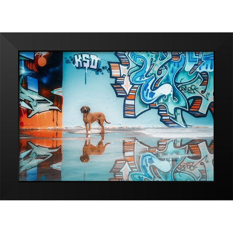 To Understand Blue You Must First Understand Yellow And Orangea?Â (Vincent Van Gogh) Black Modern Wood Framed Art Print by Willers, Heike