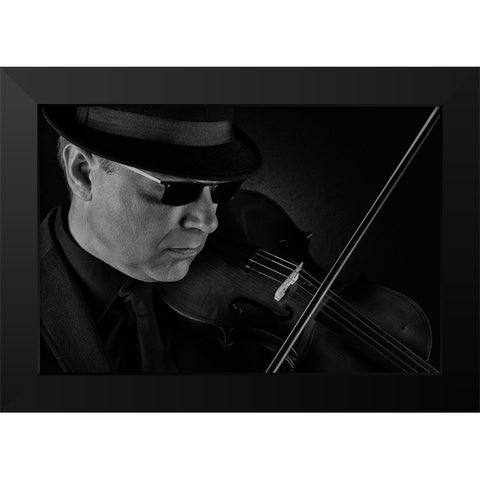 RayS Violin Black Modern Wood Framed Art Print by Stalmans, Luc