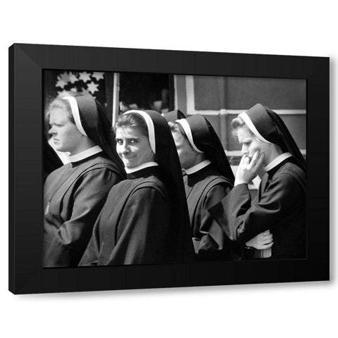 Hello! Black Modern Wood Framed Art Print with Double Matting by Stefan, Jacek