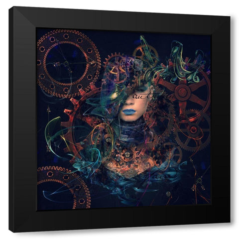 Reincarnation Black Modern Wood Framed Art Print with Double Matting by Simongulashvili, Natalia