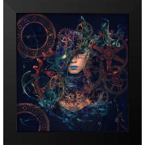 Reincarnation Black Modern Wood Framed Art Print by Simongulashvili, Natalia