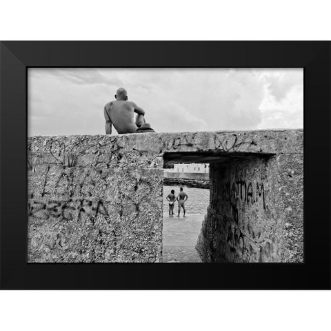 The Observer Black Modern Wood Framed Art Print by Grifantini, Lorenzo