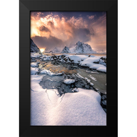 Untitled Black Modern Wood Framed Art Print by Martin Castan, David