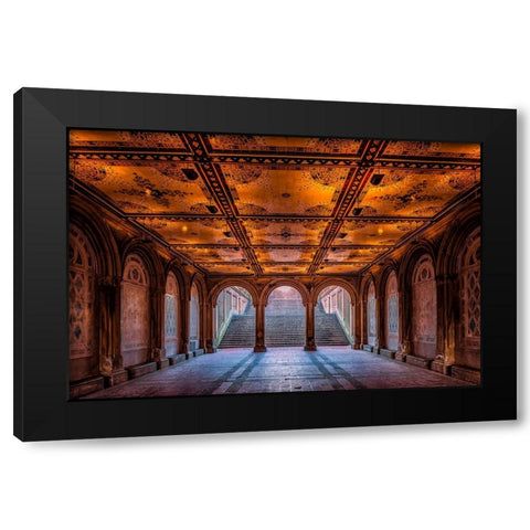 A Walk In The Park Black Modern Wood Framed Art Print by Agazzi, Andreas