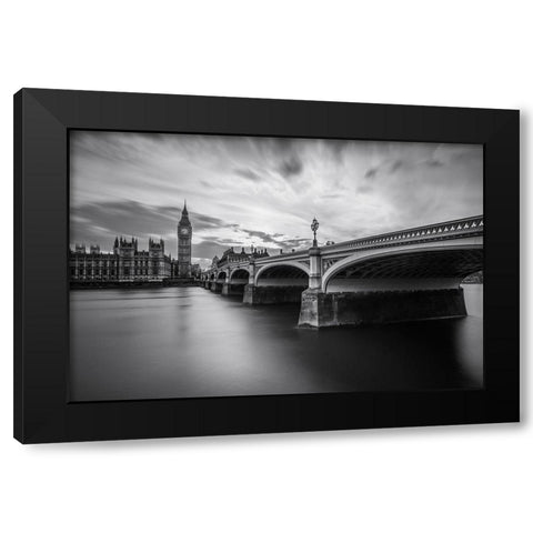 Westminster Serenity Black Modern Wood Framed Art Print by El Assy, Nader