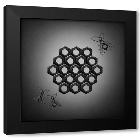 The Beehive Black Modern Wood Framed Art Print with Double Matting by Ivanova, Victoria