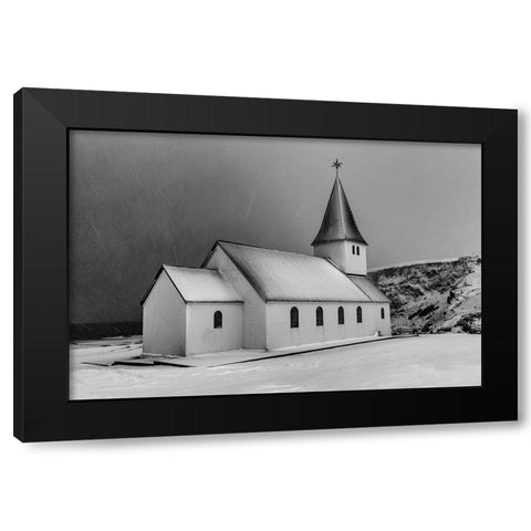 Tempaate Glacace Black Modern Wood Framed Art Print with Double Matting by Pelissier, Marc