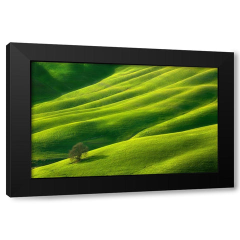 One... Black Modern Wood Framed Art Print with Double Matting by Browko, Krzysztof