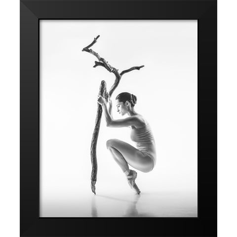 Tree Black Modern Wood Framed Art Print by Koztowski, tukasz