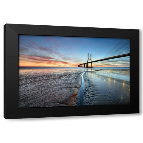 Follow Your Way Black Modern Wood Framed Art Print with Double Matting by Roxo, Alvaro