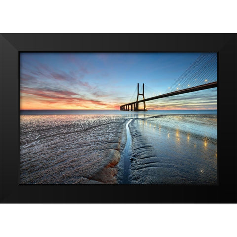 Follow Your Way Black Modern Wood Framed Art Print by Roxo, Alvaro