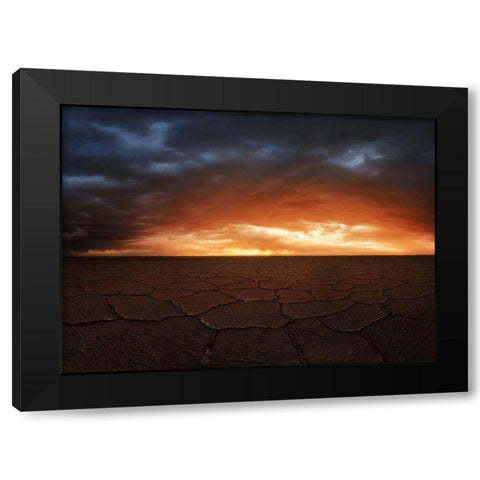 Uyuni Black Modern Wood Framed Art Print with Double Matting by Anton, Rostovskiy