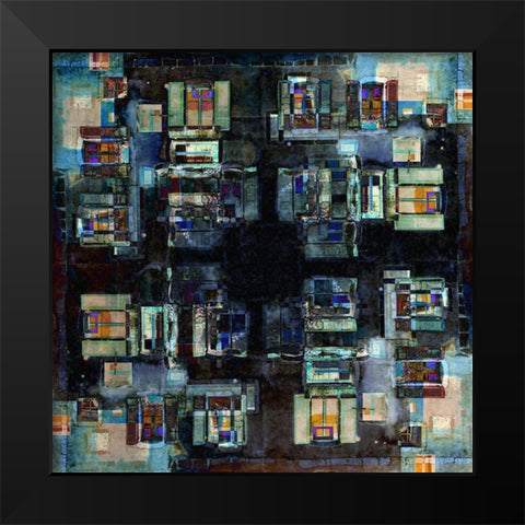 Annecy 3 Black Modern Wood Framed Art Print by Shrayer, Igor