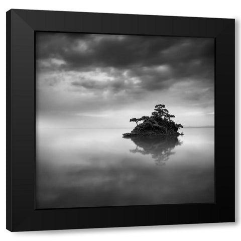 The Island Black Modern Wood Framed Art Print by Digalakis, George