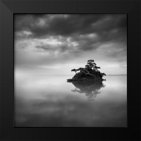 The Island Black Modern Wood Framed Art Print by Digalakis, George