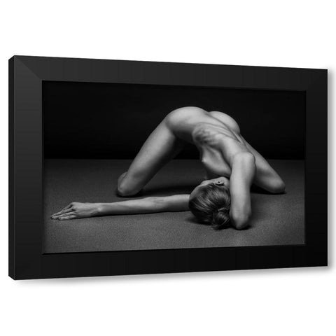 Bodyscape Black Modern Wood Framed Art Print by Belovodchenko, Anton