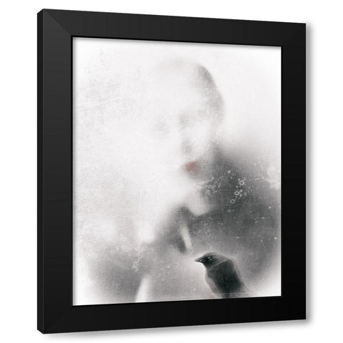 The Angry Bird... Black Modern Wood Framed Art Print by Claes, Gilbert