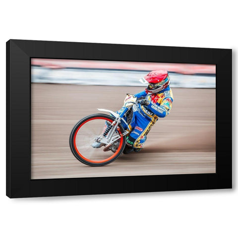 Speedway Black Modern Wood Framed Art Print by Laczkowski, Wojciech