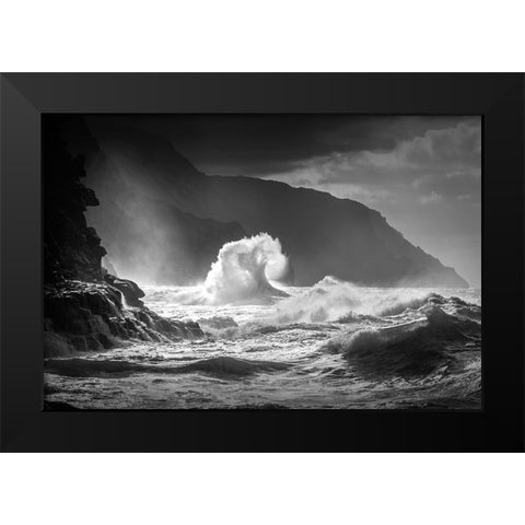 Untitled Black Modern Wood Framed Art Print by Rismanchi, Ali