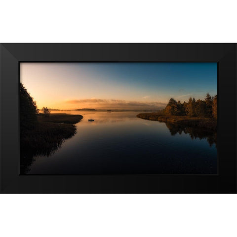 Stillness Black Modern Wood Framed Art Print by Santos, Carlos Grury